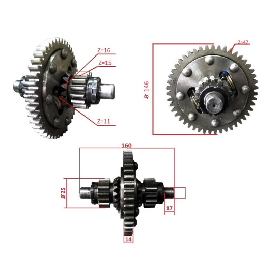 Диференціал у зборі (47z) DW 150R