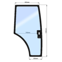 Скло дверей ДТЗ 404.5 (Праве) низ 603х760х320, глибина 55